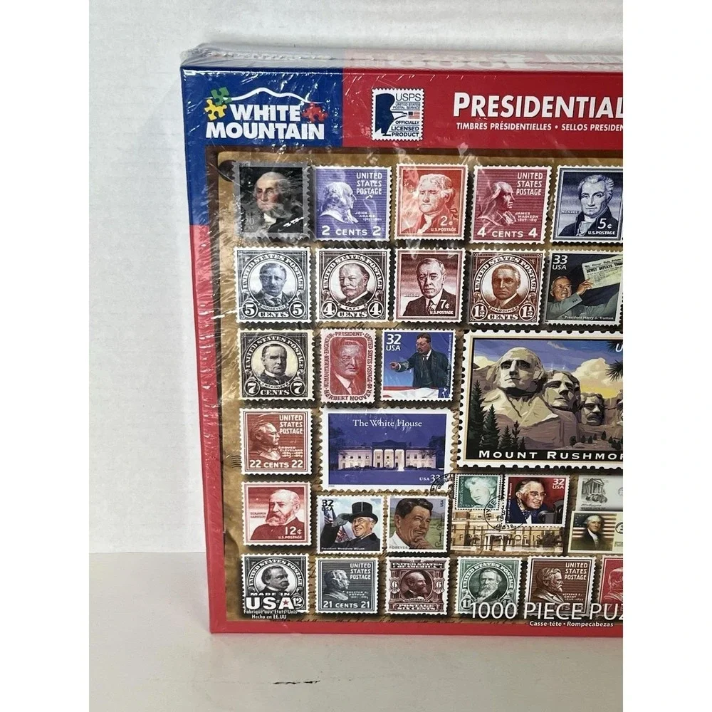 Presidential Stamps Puzzle 1000 pieces White Mountain Puzzles NEW
